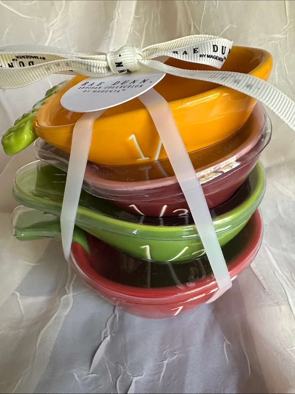 NWT Rae Dunn Vegetable Ceramic Measuring Cups set of 4